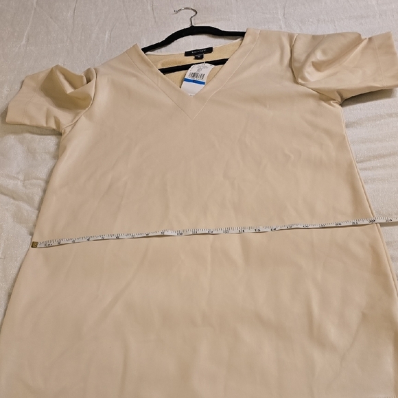 Karen Kane Cream Midi Dress with Fringe Hem - Picture 12 of 16